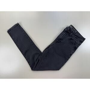 American Eagle Womens High Rise Jegging Jeans 6 Black Denim Stretch Grunge Goth